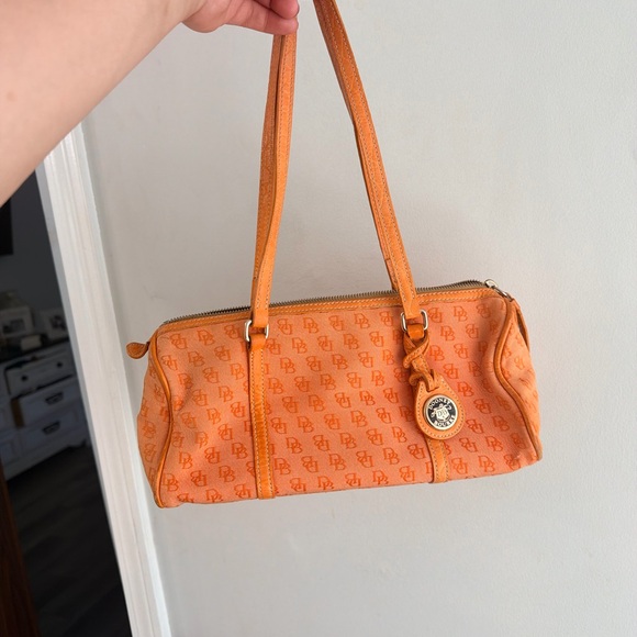 Dooney & Bourke Handbags - Dooney & Bourke Orange Logo Monogram Shoulder Bag